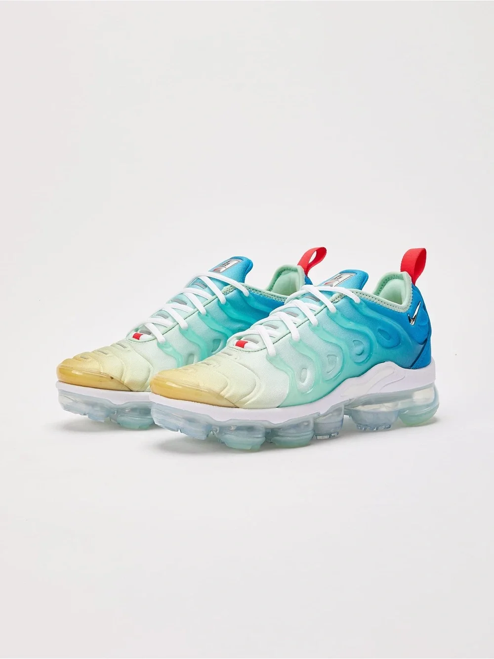 Nike Mint Foam Laser Blue Yellow Air Vapormax Plus Sneaker Sz 8.5 Streetwear